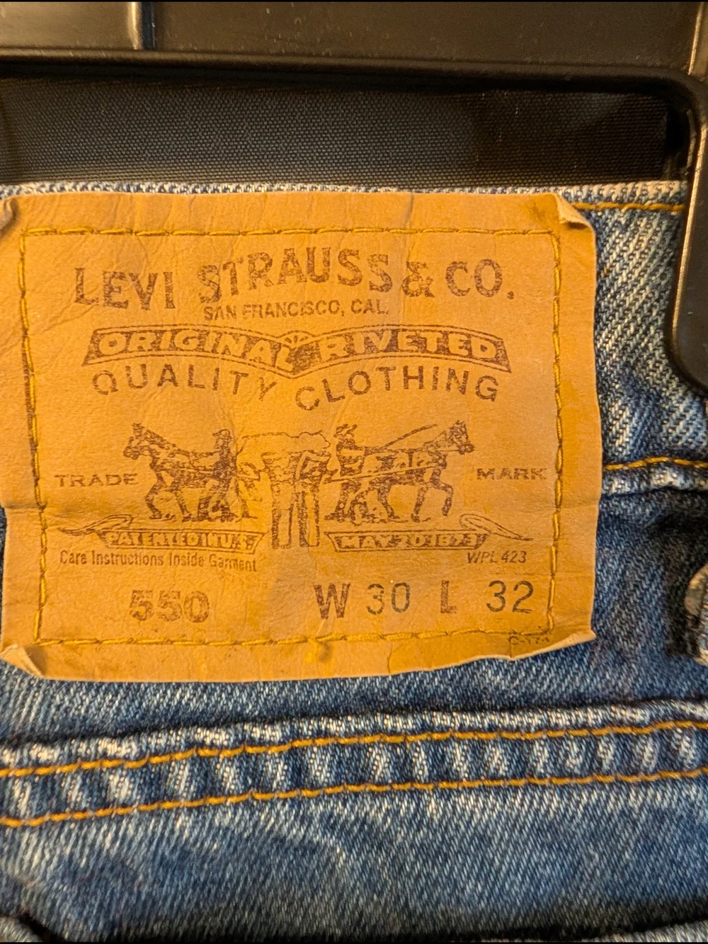 Vintage 1994 Levis 550 Orange Tab Relaxed Tapered Jeans W30 L32 EUC Medium